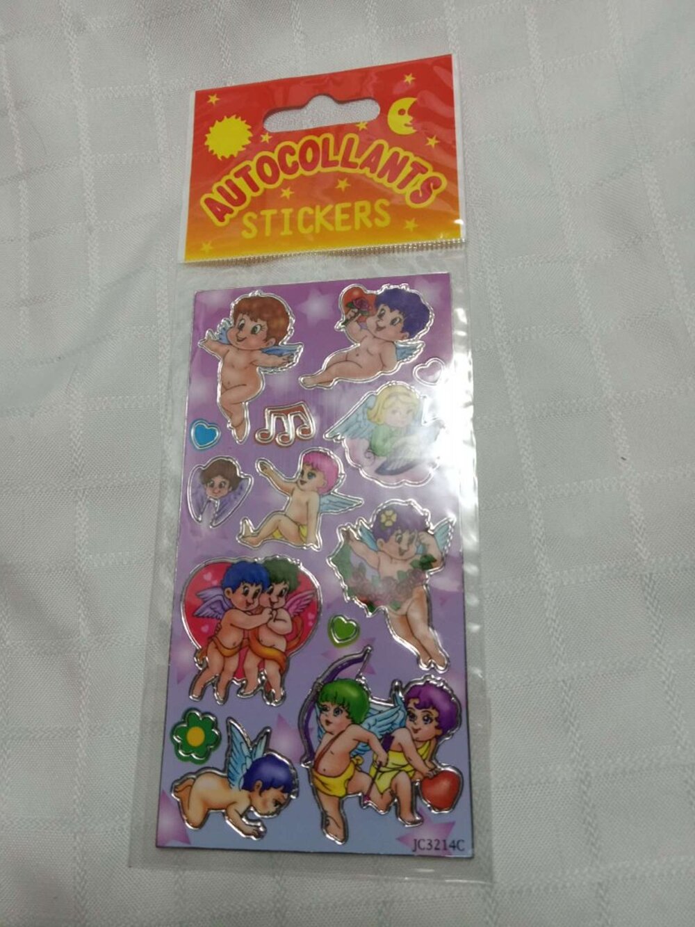 Set of 4 pages of vintage angel stickers (one isn't in the pictures)
